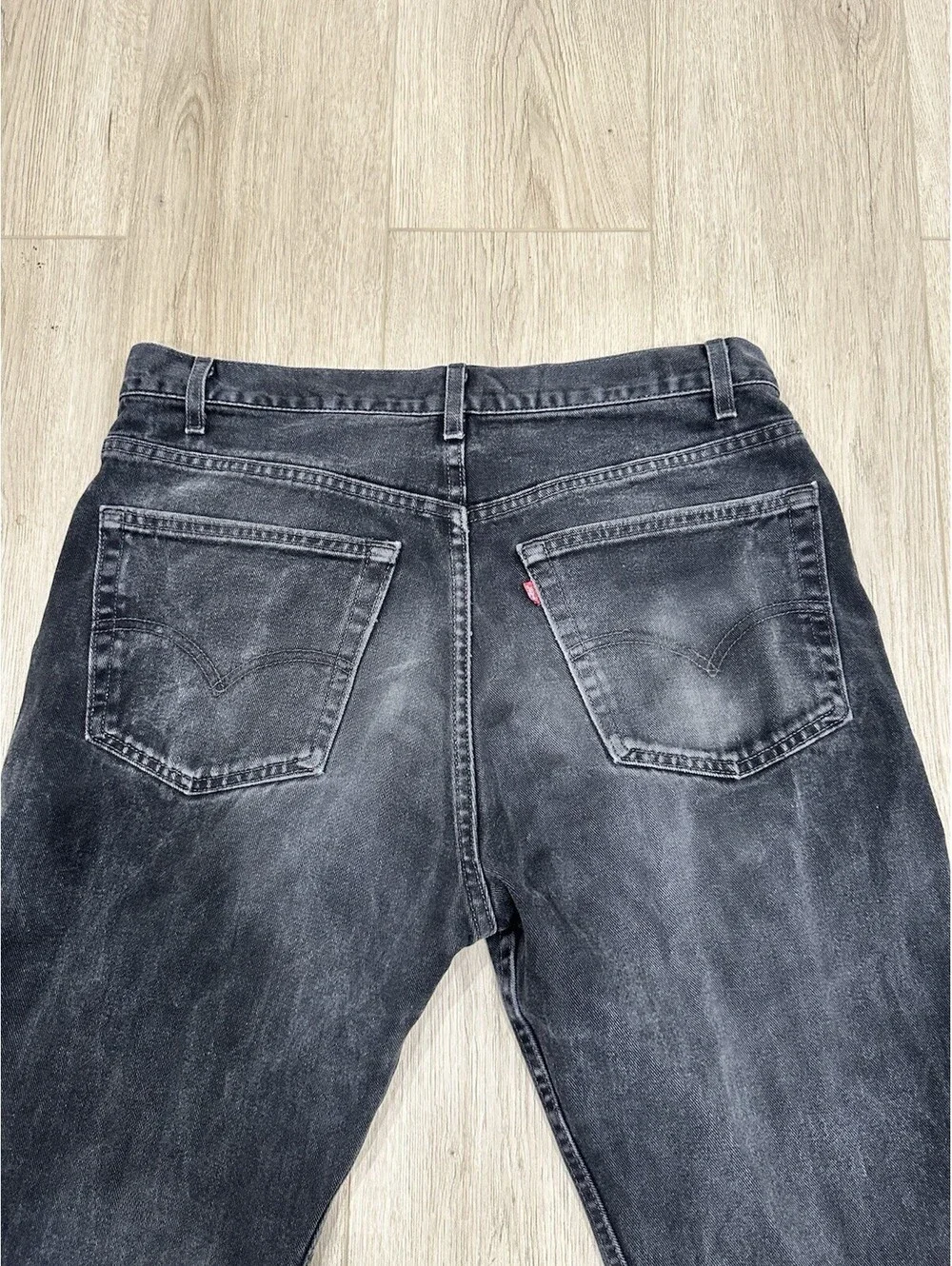 VTG Levi’s Black Faded 37x33 505 Jeans Made In USA Men’s Straight Leg